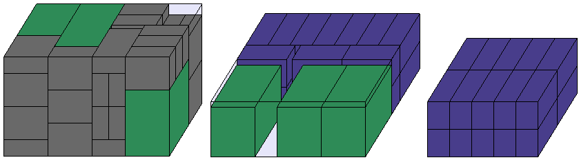 91 tipo 2 (cor azul) e 07 caixas do tipo 3 (cor verde), resultando em.