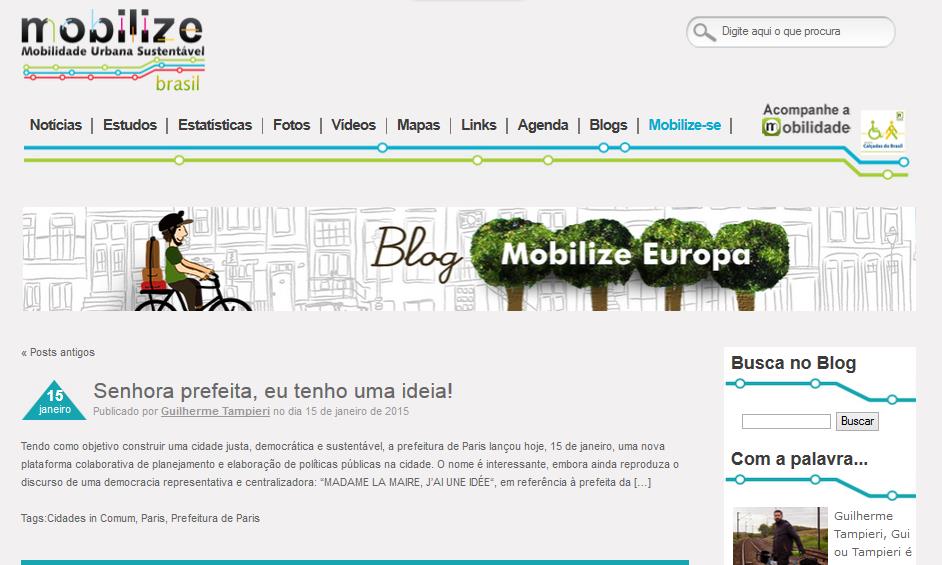 Mobilize Brasil: Novos Blogs Blog Milalá sobre turismo acessível Por Mila Guedes Fevereiro/2014 Blog Palavra de Especialista em parceria com a