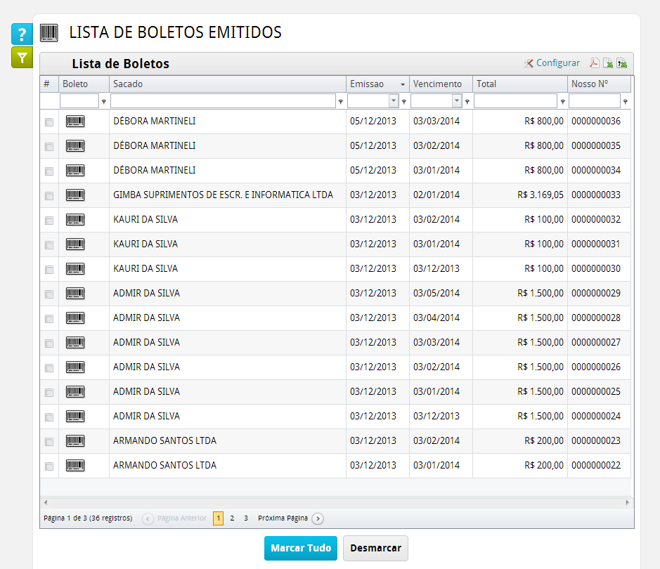 Movimentação C. Custos Para acessar o Relatório de Movimentação C. Custos, o usuário deverá cessar o Menu Relatório / Contábil/Financeiro e em seguida Movimentação C. Custos. Este relatório possui a lista de todos os lançamentos de centro de custo.