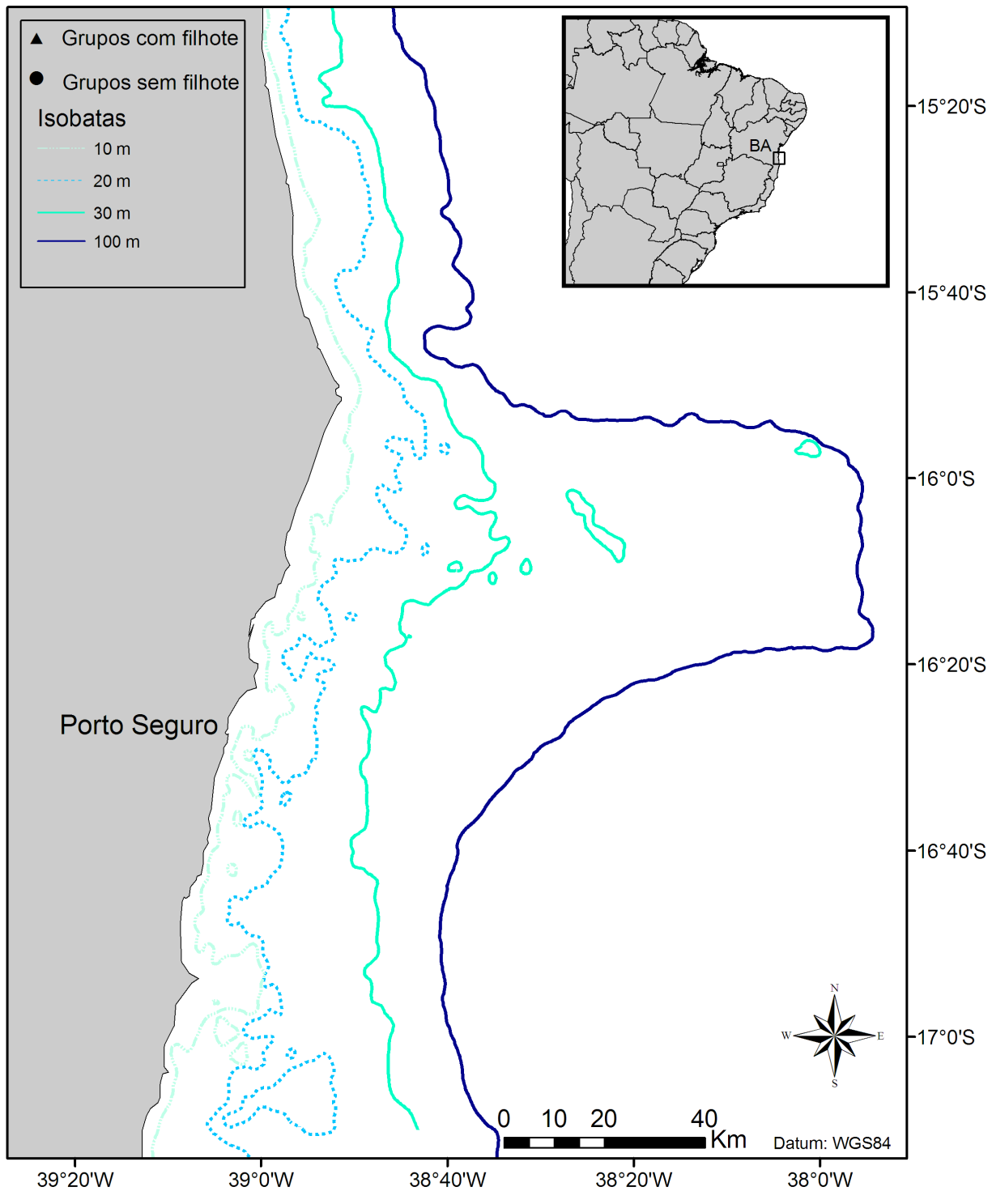 TABELAS E FIGURAS Figura 1: Mapa da área de estudo, Porto Seguro, sul da