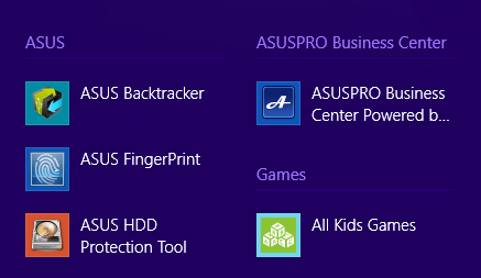 ASUS FingerPrint Captura dados biométricos de impressão digital no sensor de impressão digital de seu PC Notebook usando o aplicativo ASUS FingerPrint.