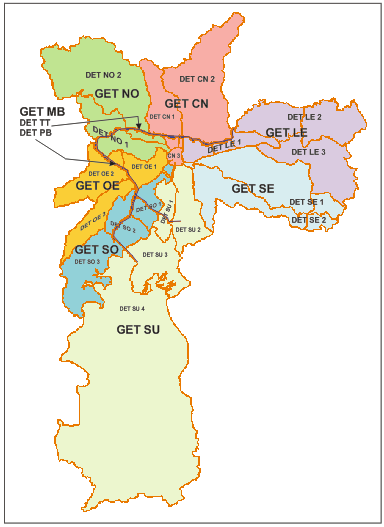 MAPA DAS GERÊNCIAS DE