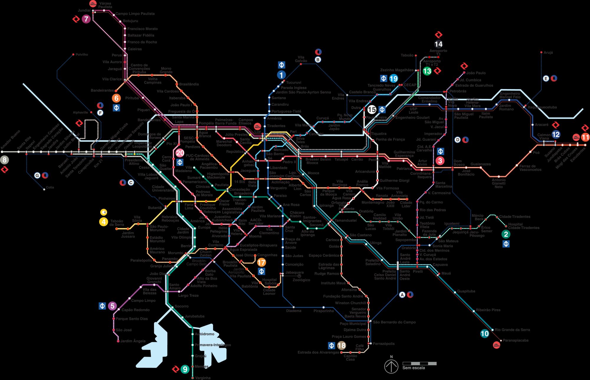 Mapa do transporte