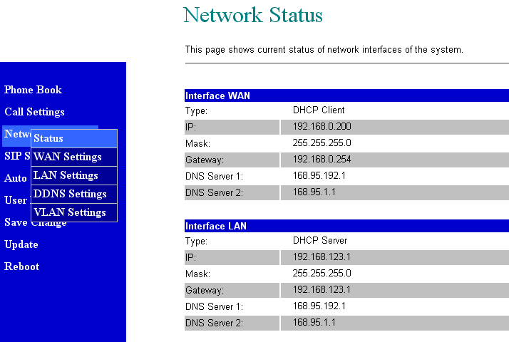 Rede: 8.36 O B.P.S. ATA é equipada com incorporação de roteador NAT entre portas WAN e LAN para reconhecer as redes IP.