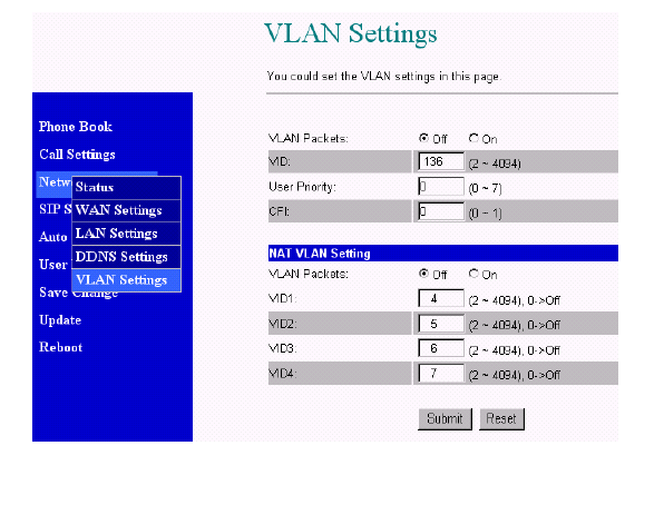 Configurações Sip 8.