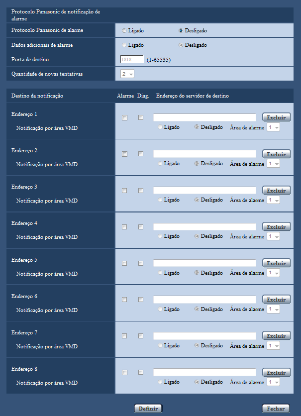 13 Configuração dos ajustes e alarme [Alarme] 13.4.