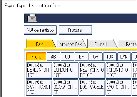 Reencaminhamento Pág. 400 "Tratar Remetentes Especiais de Forma Diferente" Programar um destinatário final Um destinatário final pode ser registado para cada remetente especial.