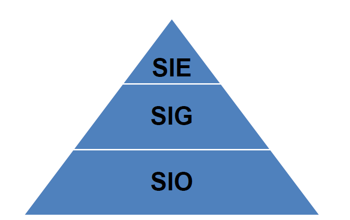 151 Figura 3 Diagrama da Pirâmide da Informação O sistema de informação operacional (SIO) é o processo que recebe e controla as informações operacionais obtidas durante a transação de relacionamento
