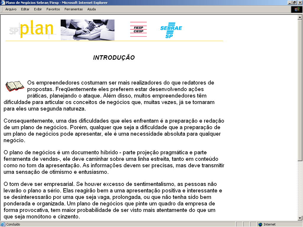 Tela Inicial do SPPLAN Unidade de Educação