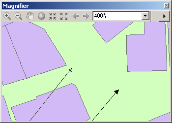 Shapefiles Ajustar Espacialmente Magnifier Mova a janela da lente de aumento pelo mapa e adicione os pontos