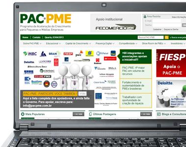 PORTAL DO PAC-PME VISÃO GERAL EDUCACIONAL: PLATAFORMA COMPLETA DE SOLUÇÕES EMPRESARIAIS Sobre PAC-PME O que é?