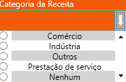 b) Para incluir um documento A RECEBER Clique em Preencha: Descrição: Informação para identificar a conta (título) Categoria da Receita: Selecione a categoria (clique na seta ) e selecione a opção A