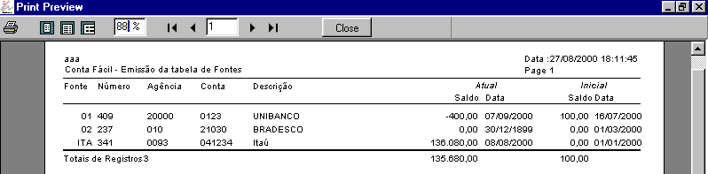 c. Emissão No campo intervalo, o usuário poderá informar o intervalo de Fontes ou a Fonte desejada para a emissão.