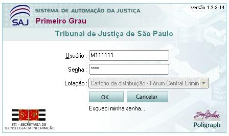 No campo <usuário>, informe a letra M, seguido dos números de sua matrícula, sem o digito, por exemplo: Se a sua matricula for, por exemplo: 123456-7, o usuário de acesso