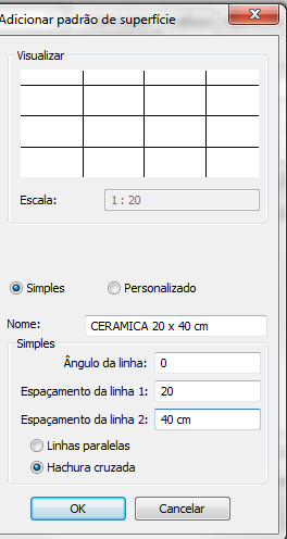 Escolher o modo: modelo e novo e dar um nome para o novo padrão.