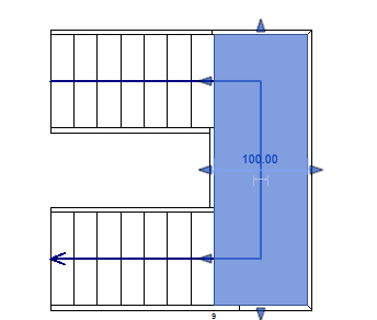 Ao iniciar o desenho de uma escada por componente, deve-se observar as opções logo abaixo do menu principal.