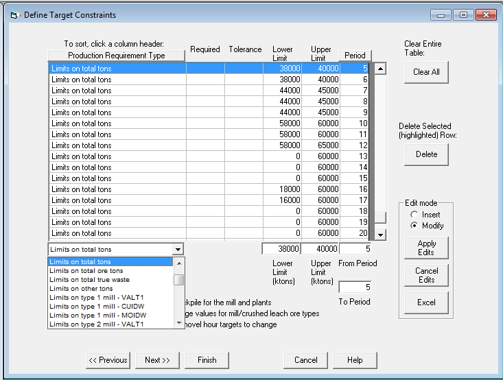 Target Constraints