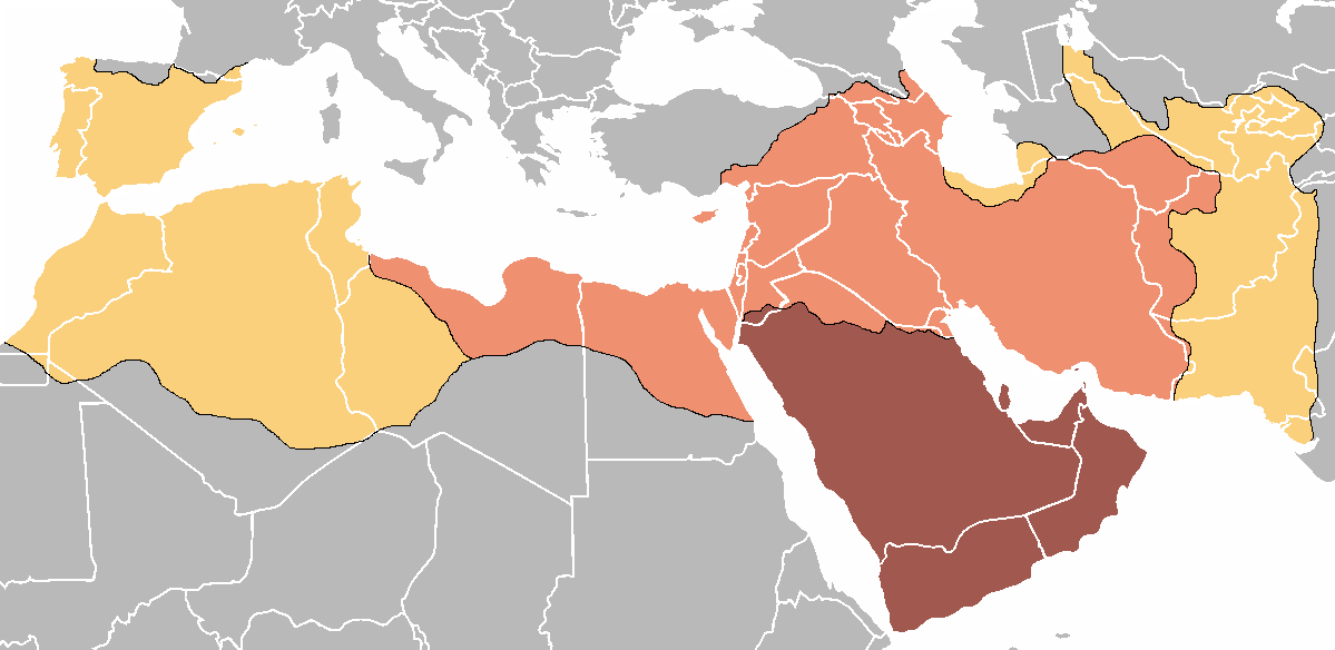 EXPANSÃO ÁRABE séculos VII-VIII Expansion under the Prophet Mohammad, 612-632 Expansion during the Rightly Guided Caliphate, 635-661 Expansion