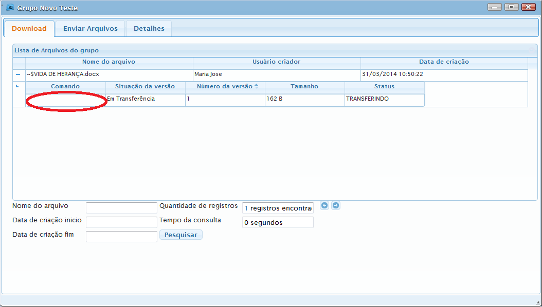 O aplicativo de transferência (TrayIcon.exe) deve estar instalado no computador para realizar essa ação.