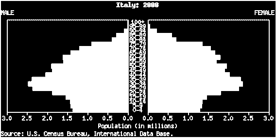 A Pirâmide Etária dos países ricos é bem homogênea.