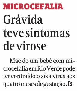 O POPULAR Capa Microcefalia