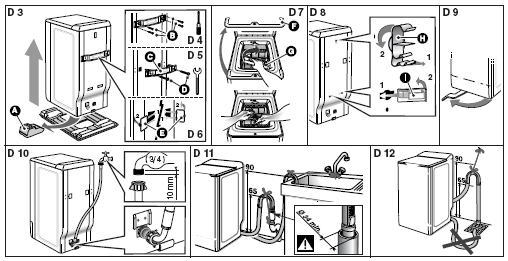 6 Se a sua instalação não for equipada de um sifão ventilado, preste atenção para que a ligação não seja estanque.