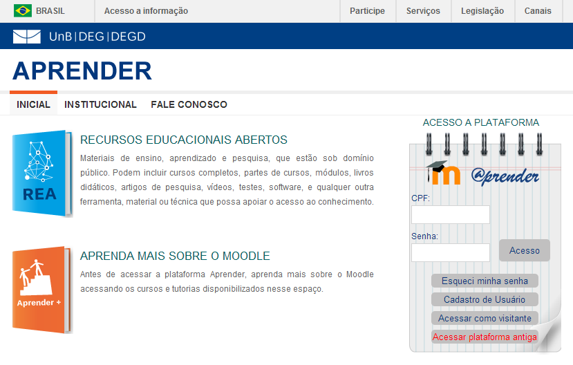 Olá, professor(a), Neste tutorial, você terá informações sobre as formas de acessar a plataforma Aprender UnB, versão 2.7.