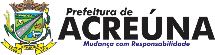 EDITAL DE CONCURSO PÚBLICO Nº 001/2015 - RETIFICAÇÃO A Prefeitura Municipal de Acreúna - GO, através de seu Prefeito, no uso de suas atribuições legais, e na forma prevista no Art.