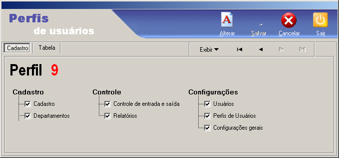 Usuários Para um controle total do sistema, sempre é interessante estar dividido por usuários e perfis pelo qual se encarregam de determinar se o usuário X com perfil Y pode acessar, como por