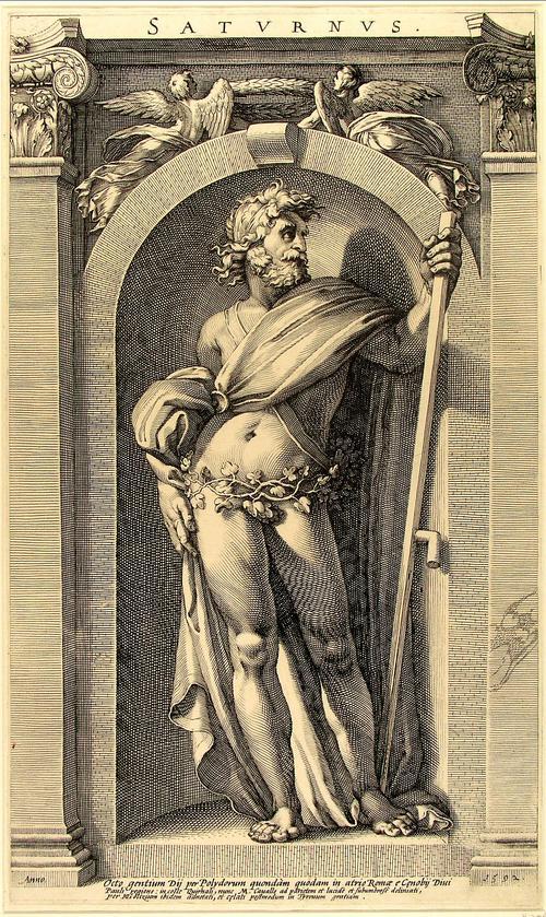 Antiguidade Saturno era o correspondente Romano a Cronos, o titã da mitologia Grega e pai de deuses como Júpiter (Zeus). Era também o deus da agricultura.
