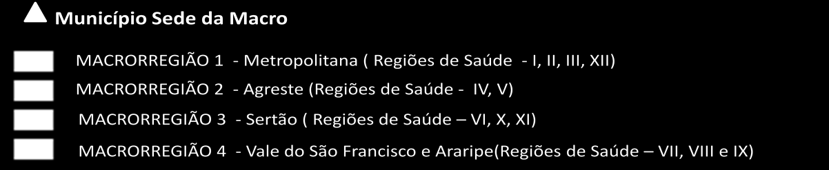 Macrorregional Interestadual: circunscrita aos raios de influência do conjunto de macrorregiões, compreendendo pelo menos dois estados da federação, constituindo-se em nível de referência para