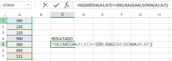 QUESTÃO 10 Considere que um estagiário da PROGRAD elaborou no Microsoft Excel 2010 em português do Brasil, a seguinte planilha: O