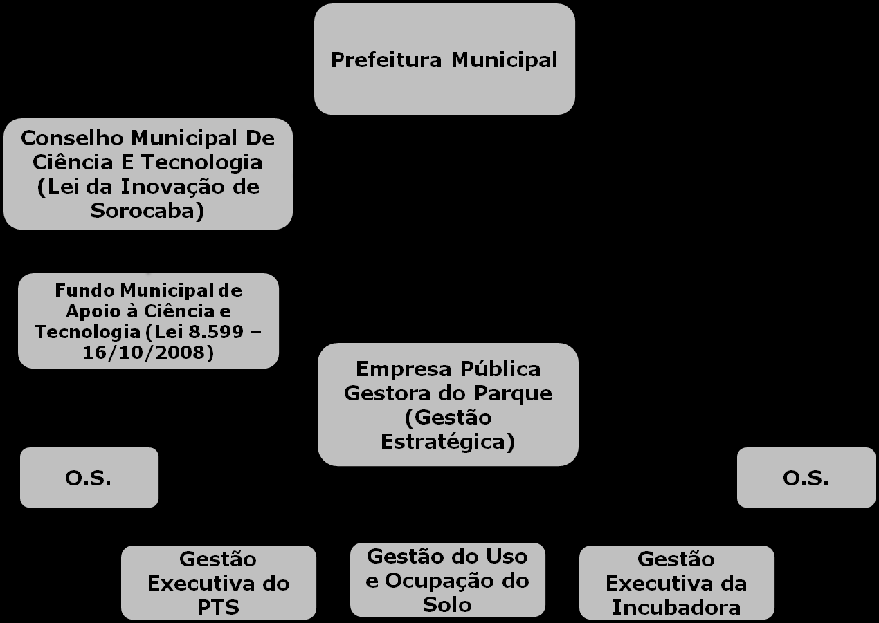 100 Revista Brasileira de Gestão e Desenvolvimento Regional Figura 3: Modelo de Governança da EMPTS Fonte: Empresa Pública Municipal Parque Tecnológico de Sorocaba, 2012.