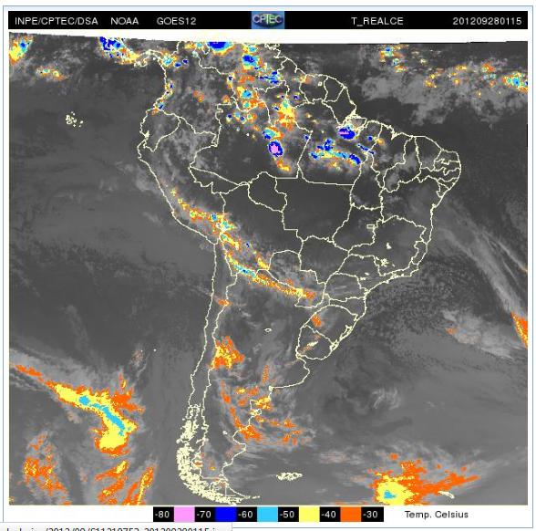 Precipitação Satélite Também é possível fazer estimativas da precipitação a partir de imagens obtidas por sensores instalados em satélites.