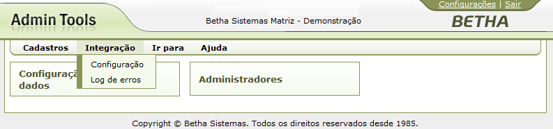 O nome da conexão do banco; A porta do banco. Munido destas informações, acesse http://e-gov.betha.com.