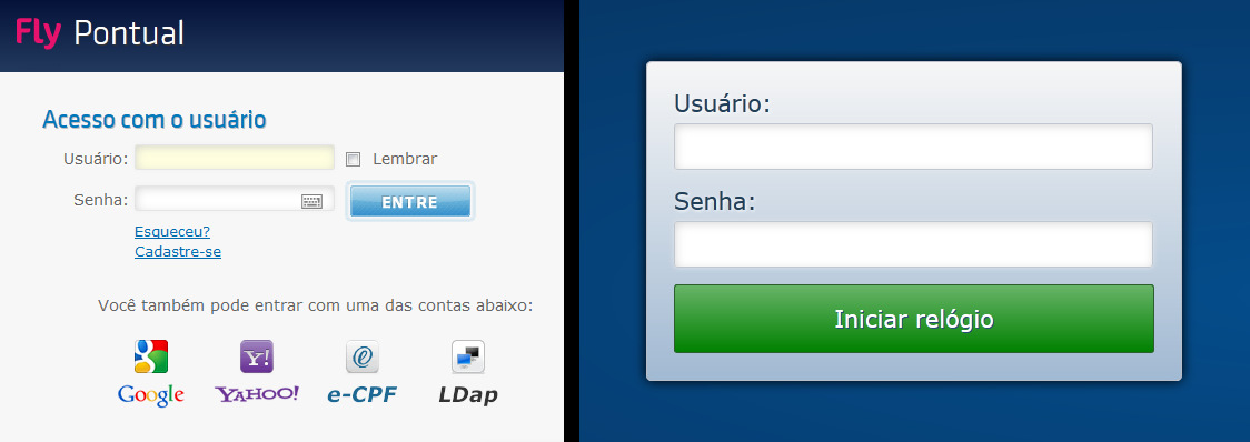 Existem duas interfaces de acesso de usuário.
