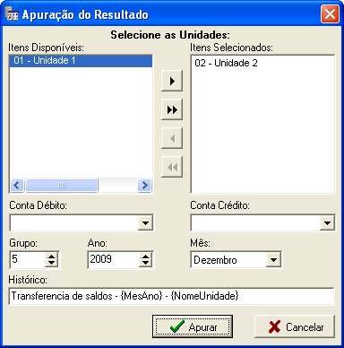 9. Verifica conta - CTB_VerificaConta.dll Essa é uma tela de consulta e possibilita que o usuário verifique se o código (estruturado ou reduzido) já está cadastrado em outra(s) unidade(s) da empresa.