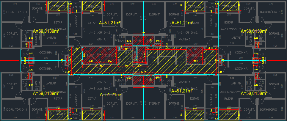 O Projeto Informações Gerais Setor A Total de Torres 3 torres Total de pavimentos por torre 5 subsolos + Térreo + 20 Tipo Total de Unidades 480 unids. Tipologias e quantidade: 240 unids.