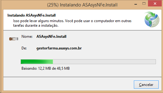 Caso seja necessário refazer a instalação do ASAsysNFe siga os procedimentos descritos abaixo. 1. Acesse a pasta em que se encontra o arquivo setup.