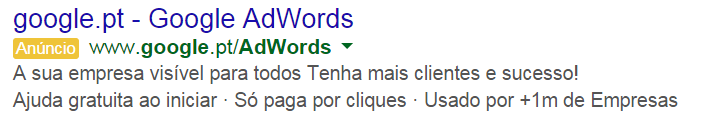 Extensões de texto destacado Incluir texto descritivo adicional no texto do anúncio; Os textos destacados