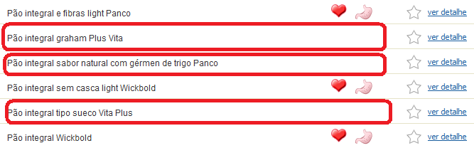 Intestino A principal característica analisada é a quantidade de fibras. É necessário um valor mínimo de fibras para que seja indicada essa flag.