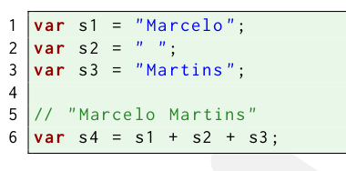 Concatenação de strings