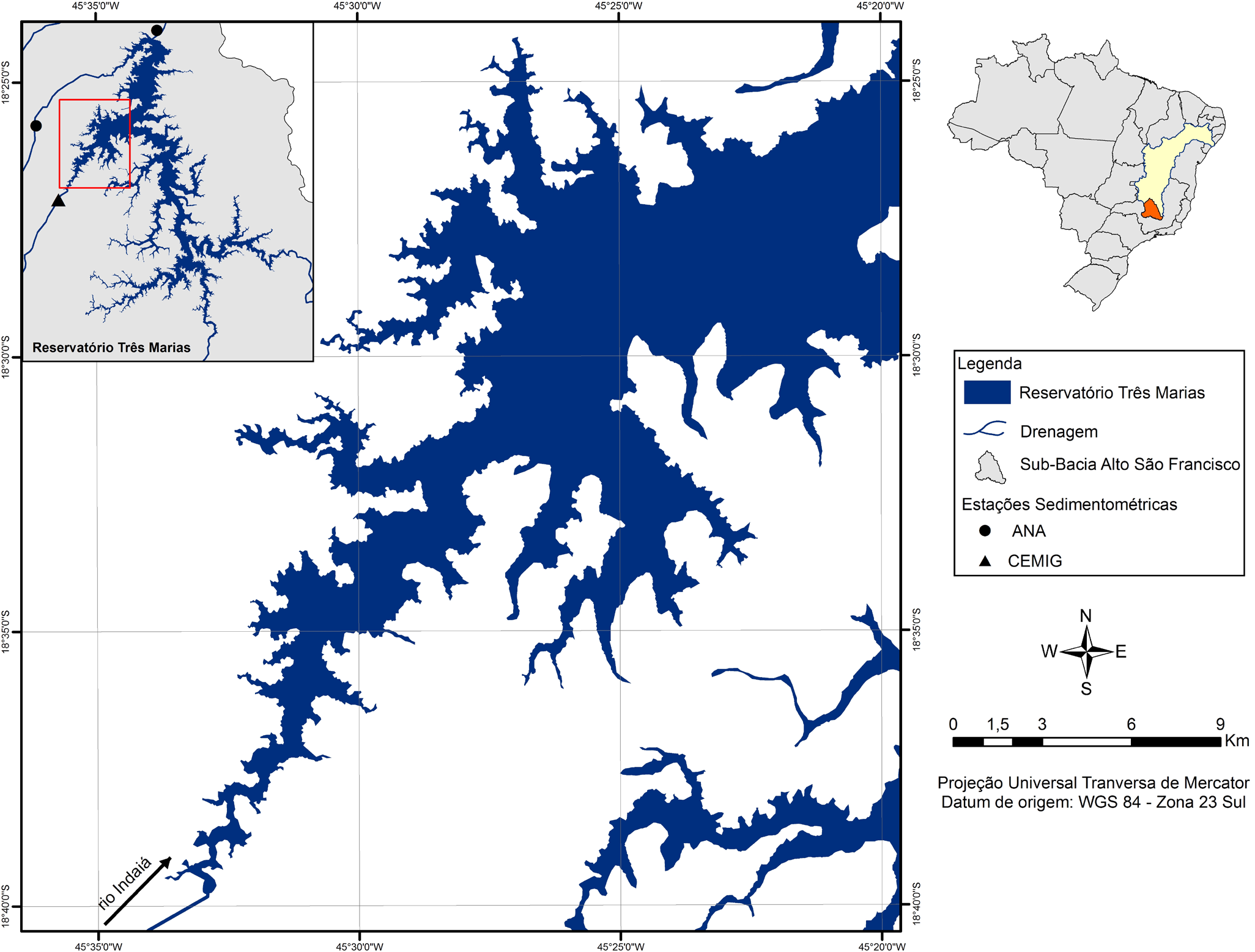 Uso de imagens MODIS no monitoramento do fluxo de sedimentos no reservatório de Três Marias 509 Figura 1.