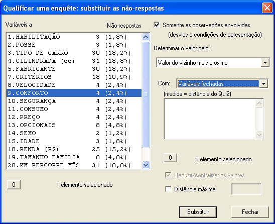 3.12. Tabela de Valores É possível calcular tabelas de valores parciais (sobre um conjunto de questões escolhidas). É possível recalcular todos esses valores parciais com um único clique. 3.13.