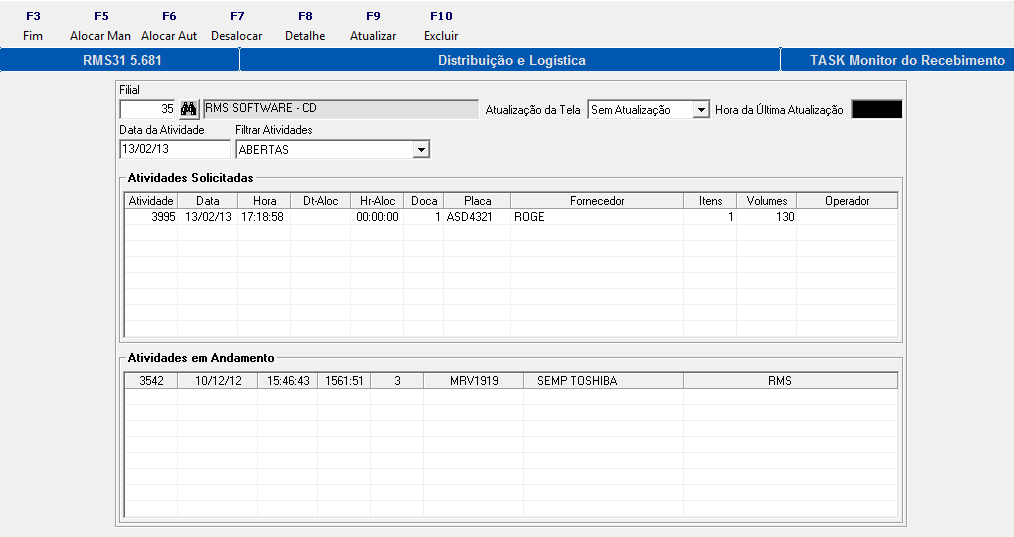 Nos casos em que a quantidade recebida é a mesma do pedido, o RMS Mobile retorna a informação de Recebimento Finalizado com Sucesso!