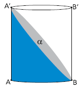 UERJ 2017 Um cilindro circular reto possui diâmetro AB de 4 cm e altura AA de 10 cm.