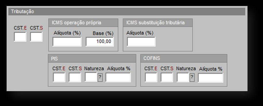 Código de Natureza da Receita: Código que caracteriza a natureza da receita de acordo com o CST de saída. Esta tabela pode ser visualizada clicando-se no ícone?