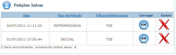 Página 17 de 23 Sistema de Petição Eletrônica VIII Salvar Petição Essa funcionalidade tem o intuito de salvar o formulário de cadastro da petição inicial ou intermediária para o seu posterior envio.