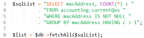 Snippet 46 - Chamada ao script Calculations várias vezes com diferentes parâmetros Cada linha da variável $cmd representa uma linha da Shell do Debian que executa um ficheiro PHP.