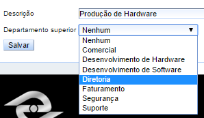 Foram criados vários departamentos, porém nenhum é superior a outro. Para criar um departamento superior, tem duas maneiras para fazer isso.